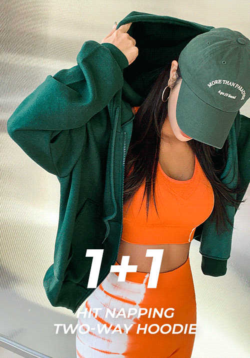 ♥1+1♥ 히트 기모 투웨이 후드집업 - 14color